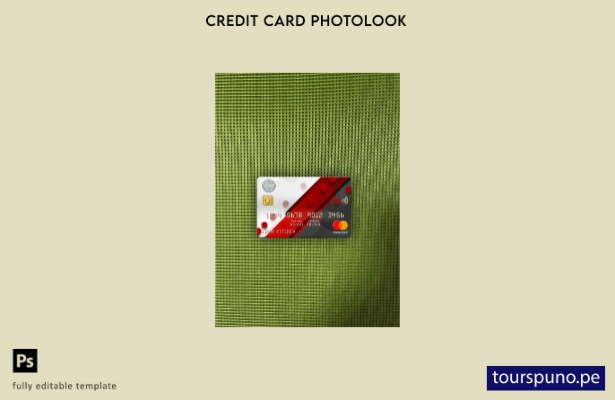 listo para imprimir plantilla frontal de aspecto fotográfico mastercard del Ba 9